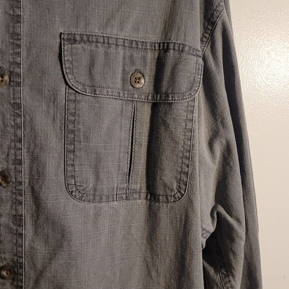 RedHead Brand Co Gray Utility Button Down Shirt Mens M Outdoor Workwear Cotton - Picture 2 of 8